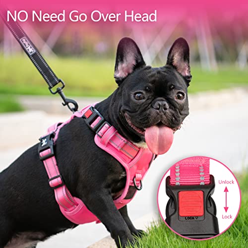 No Pull Dog Harness (Medium / Pink(Matching Trim))