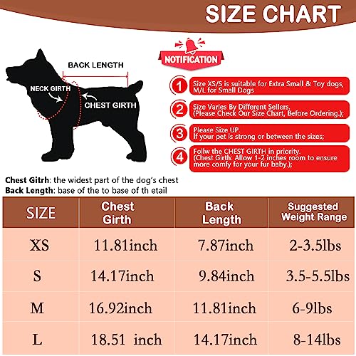 Dog Sweaters for Small Dogs (Medium (Chest 16.1in) / Brown)