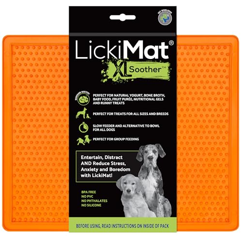 X Large Breed Soother Dog Lick Mat (Orange)