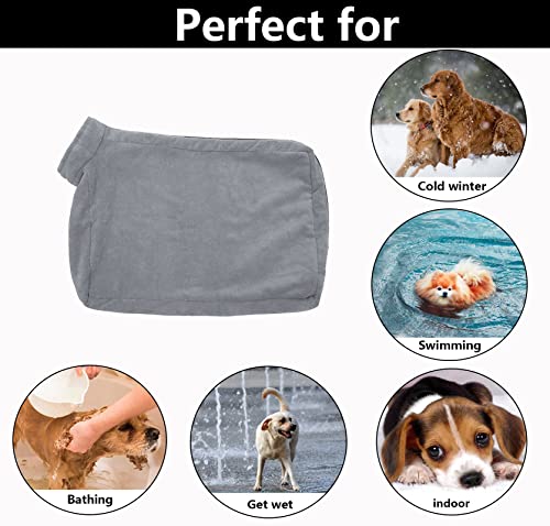 Premium Microfiber Dog Drying Bag (Medium / Gray)