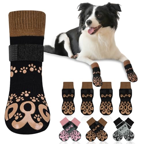 Dog Socks with Grippers (XL(Pack of 4))