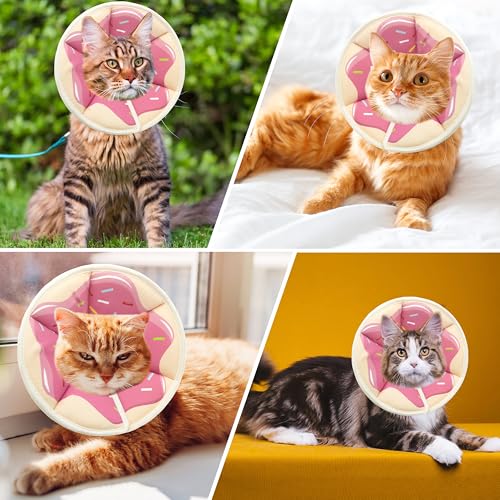 Soft Adjustable Cat Cone Collar (Pink / Small)