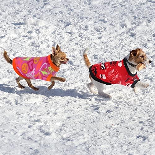 8 Pieces Small Dog Fleece Sweaters Warm (Medium)