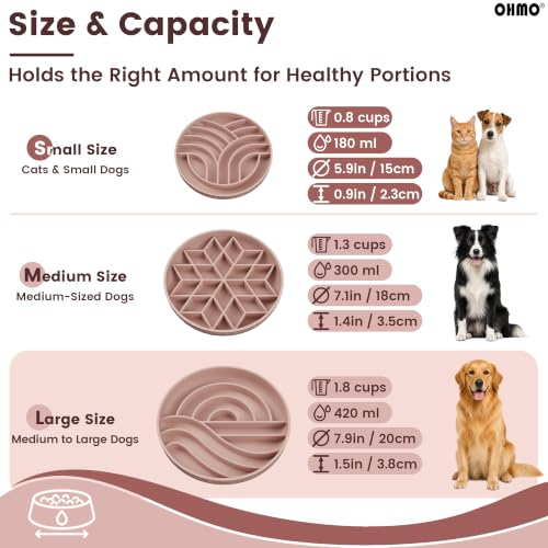 Slow Feeder Dog Bowl (Coral)