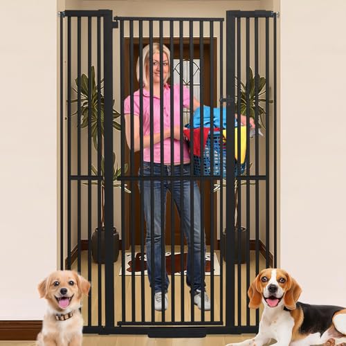 71 Inch Extra Tall Pet Gate for Cats (Black / 29.5-48"wide)