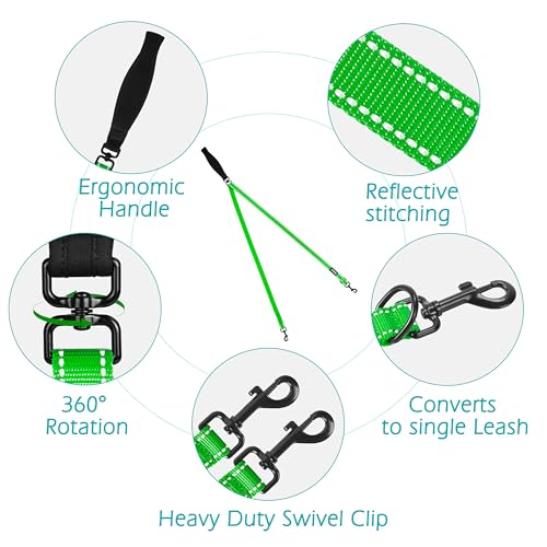Two Point Control Dog Leash (Grass Green)