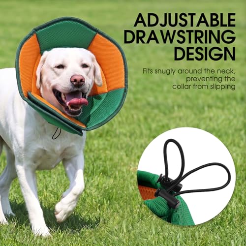 Dog Cones for Large Dogs Soft Dog Cone to Stop Licking (Pine Green / X-Large)