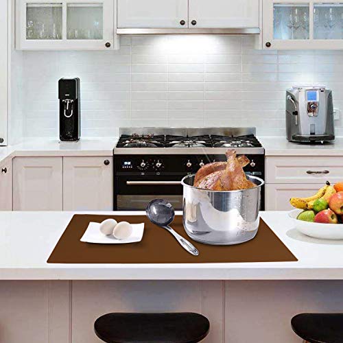Extra Large Silicone Table Mat (01-coffee / 23.6"L x 15.7"W)