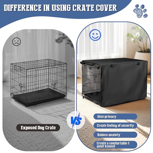 Replacement Dog Crate Cover (Black / 48 inch)
