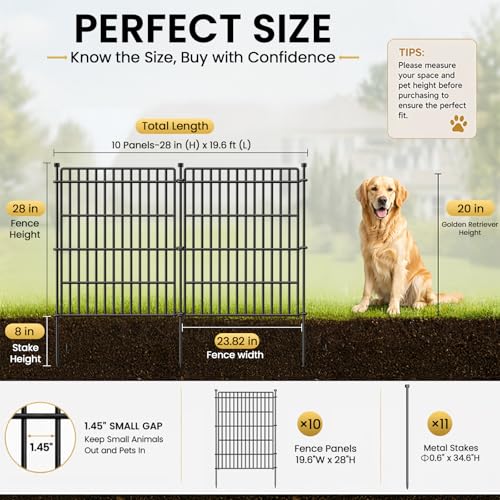 No Dig Garden Fence (28 in(H) X 19.6 ft(L))