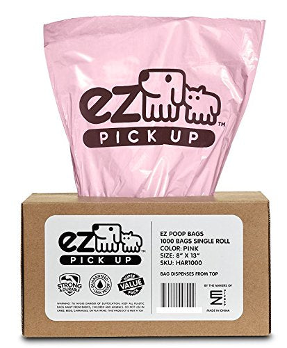 1000 Pet Waste Disposal Dog Poop Bags EZ Pick Up Bag (1 Count (Pack of 1000))