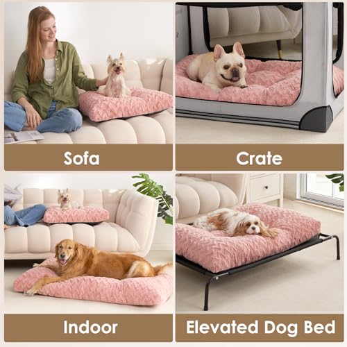 XXL Dog Bed 47x29 Inch (Pink / 47" x 29"x 4")