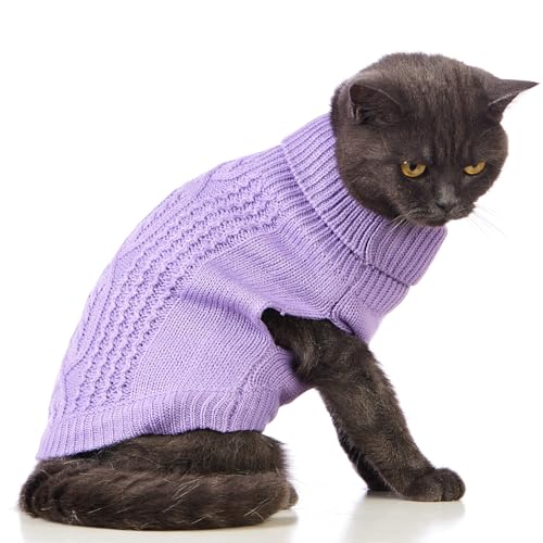 Cat Sweater Stretchy (Purple / Large)