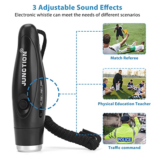 4 Pack Electronic Whistles with 3 (4 Color)