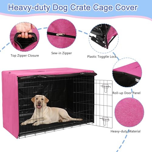 Dog Crate Cover (30.0"L x 19.0"W x 21.0"H / Pink)
