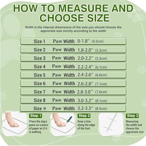 Dog Shoes Large Size Dogs (Green Mesh-Reflective / Size 7:for paw width 2.8-3.0 inches (Pack of 4))