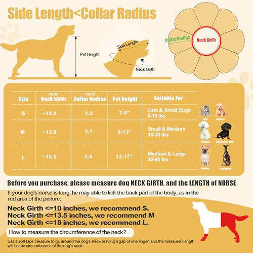 Soft Dog Cone for Dogs and Cats (L)