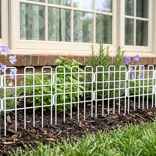 Garden Fence Animal Barrier (White x 10)