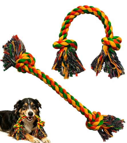 2 Pack Double Knot Dog Rope Toys for Large Dogs