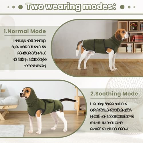 Dog Anxiety Vest with Hoodie (XXX-Large / Army Green)
