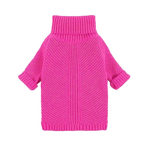 Valentines Dog Turtleneck Sweater (X-Small / Rose Red)