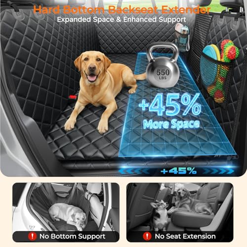 Dog Back Seat Extender for Full (Black / XL - Full Size Crew Cab Truck)