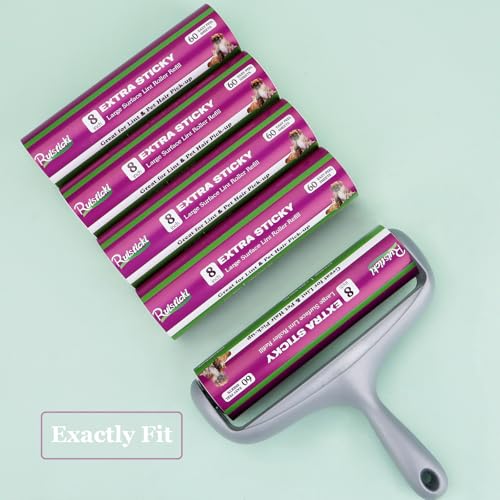 8 inch Lint Roller Refill for Scotch (4 Pack/240 Sheets)