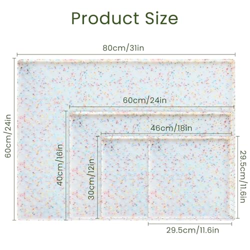 Dog Food Mat Anti (24.5"L x 16.5"W / Donut-White)