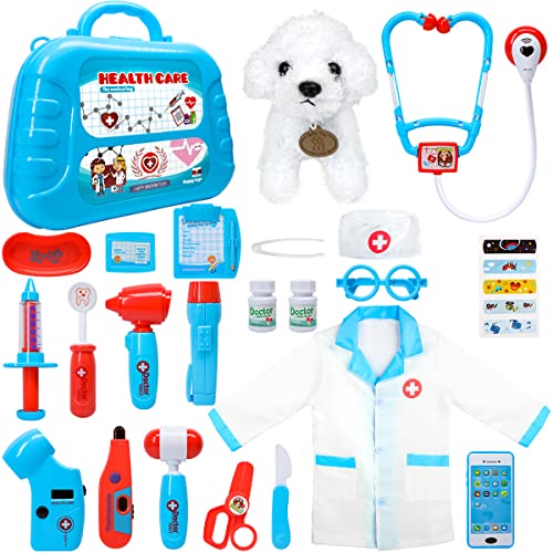 Doctor Kit with Puppy for Kids (Blue case with dolll)