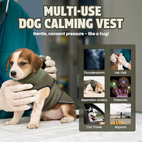 Dog Anxiety Vest and Coat (Ranger Green / X-Large)