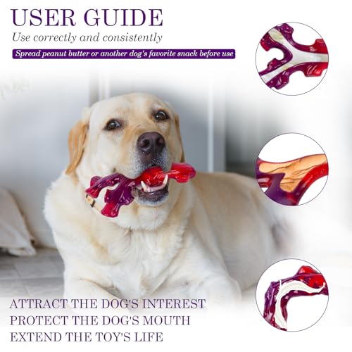 6 Pack Indestructible Dog Toys for Large Breed (Red-6-Pack)