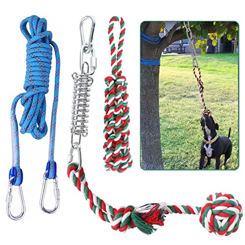 Dog Outdoor Bungee Hanging Toy (1-Blue)