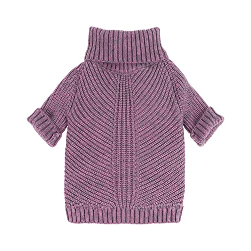 Thermal Knitted Dog Sweater Doggy Winter Coat Pet Clothes Doggie Turtleneck Jacket Puppy Outfits Cat Sweatsuit Lavender Purple XX (XX-Large / Purple)