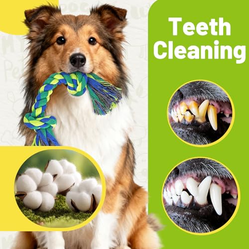 9 Pack Dog Rope Toys for Large Dogs (Assorted Colors)