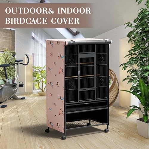 Ultra Blackout Birdcage Cover (Bird Designs / 19.0"L x 19.0"W x 40.0"H)