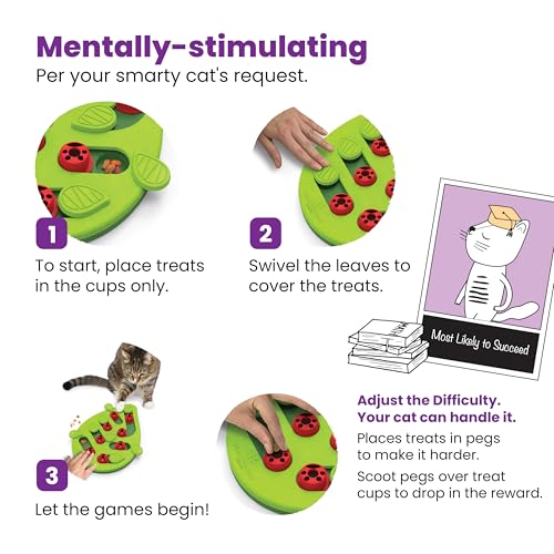 Nina Ottosson Buggin’ Out Puzzle & Play Cat Toy Treat Puzzle (Buggin Out / Treat Puzzle)