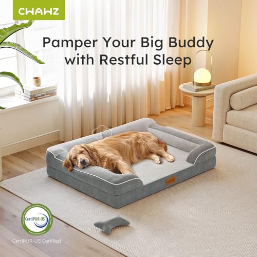 Extra Large Dog Bed (Light Grey / X-Large(42"L x 30"W x 9.5"Th))