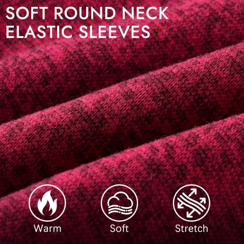 3 Pack Dog Sweaters for Small Dogs Girl Boy Winter Fleece Clothes Warm Soft Dog Sweatshirt Outfit for Dogs Cats Pet Apparel (Wine red+purple+Pink / M (Back: 13.7", Chest: 17.7", 10-14 lbs))