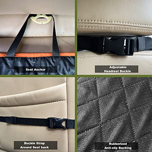 2 Packs Car Front Seat Cover for Dogs (2 Pack-Orange / 2pack)