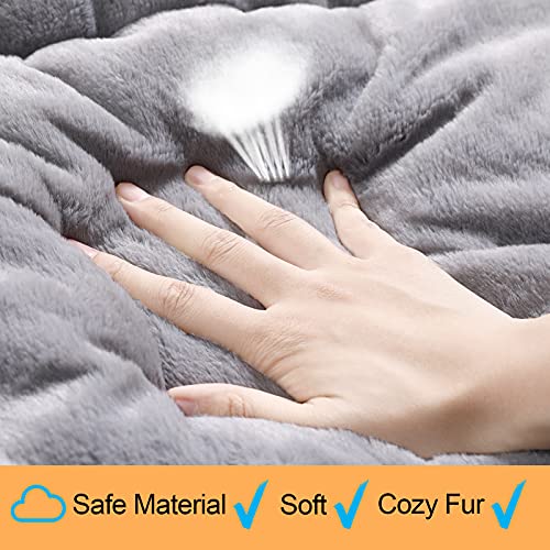 Dog Crate Pad Washable Dog Bed for Crate Medium Cozy Mat 36 (36.0"L x 23.0"W x 1.0"Th / gray)