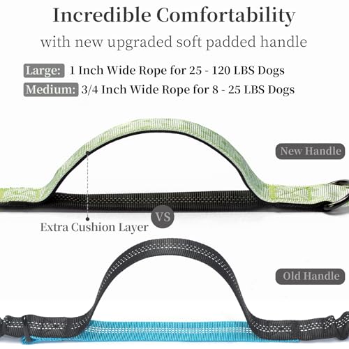 Hands Free Dog Leash with Zipper Pouch (green heart / Large)