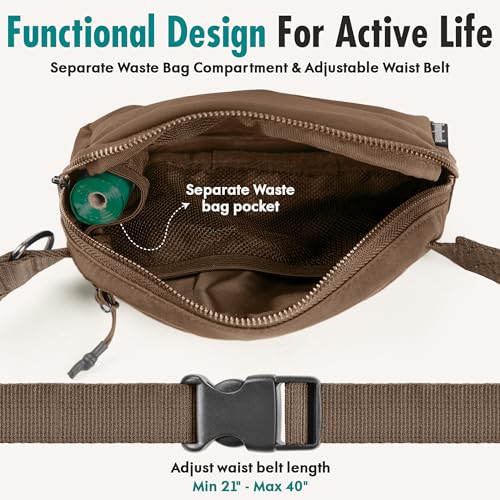 Hands Free Dog Leash with Dog Treat Pouch (Caramel)