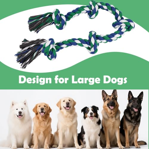Dog Rope Toy for Large Dogs (Green / Large)