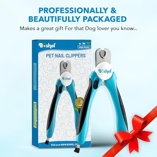 Large Dog Nail Clippers with Safety Guard to Avoid Over (Large/Medium)
