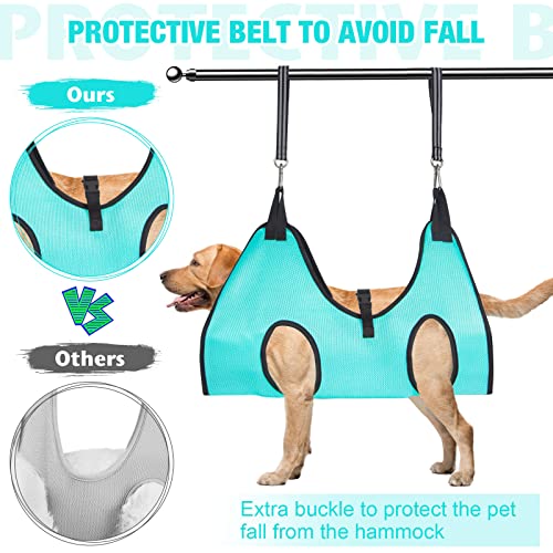Dog Grooming Hammock (S for Small Dogs 30LB / Green)