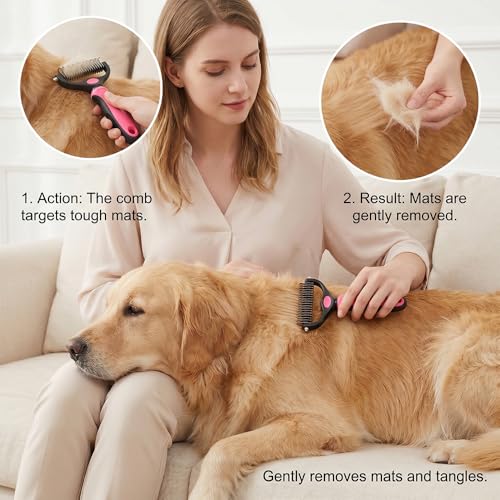Dematting Comb for Dogs and Cats (Blue M)