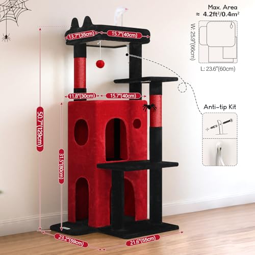 Gothic Cat Tree Tower for Indoor Cats Large Adult (Gothic / XL)