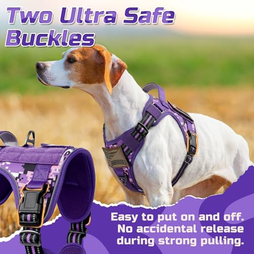 Tactical Dog Harness for Medium (Purple Camo / Medium)