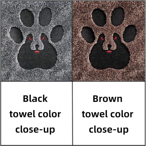 Extra Large Dog Towels for Drying Dogs 2 Pack (Black and Brown / XL-55" * 36")