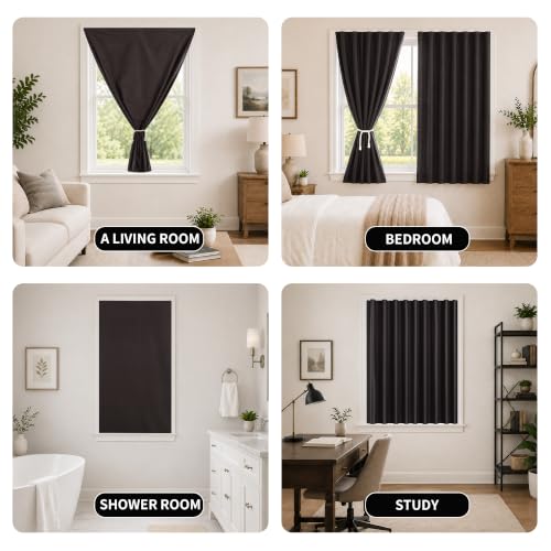 Portable Blackout Curtains (Dark Coffee / 52"W x 72"H)